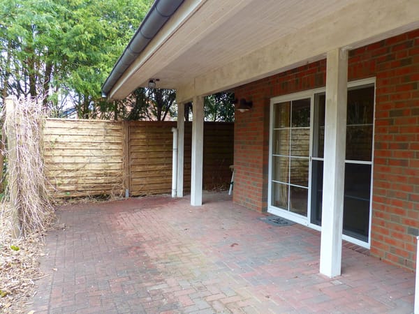 Terrasse der Erbimmobilie in Lüdersburg