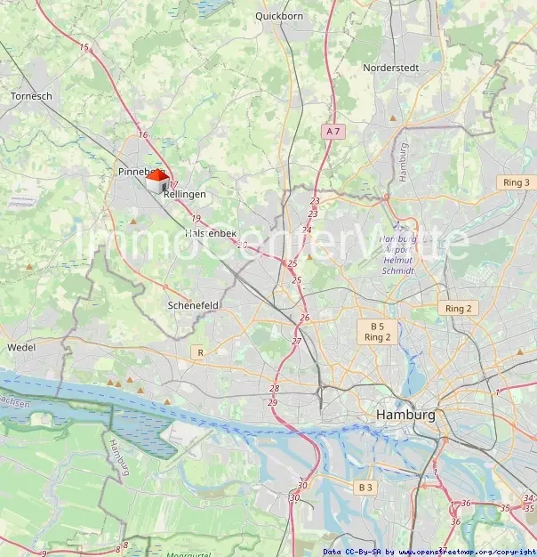 Lage in der Region Hamburg