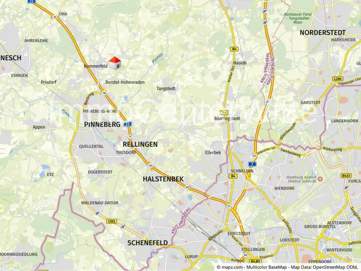 Lage im Umland