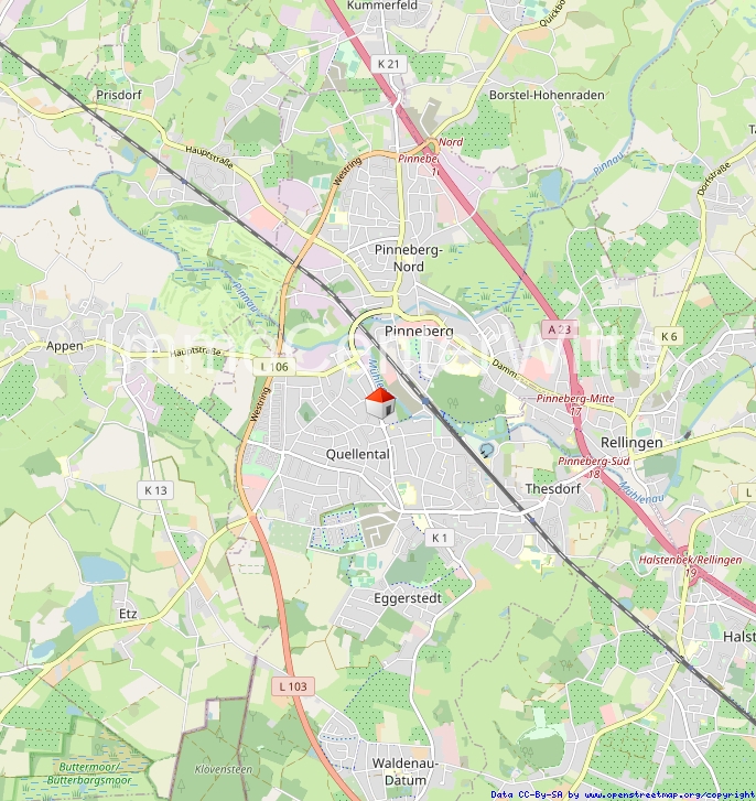 Lage in Pinneberg