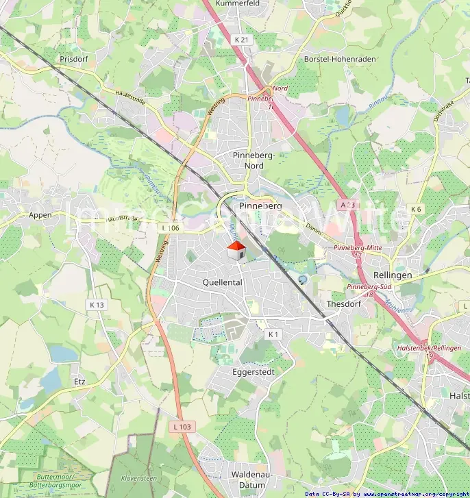 Lage in Pinneberg