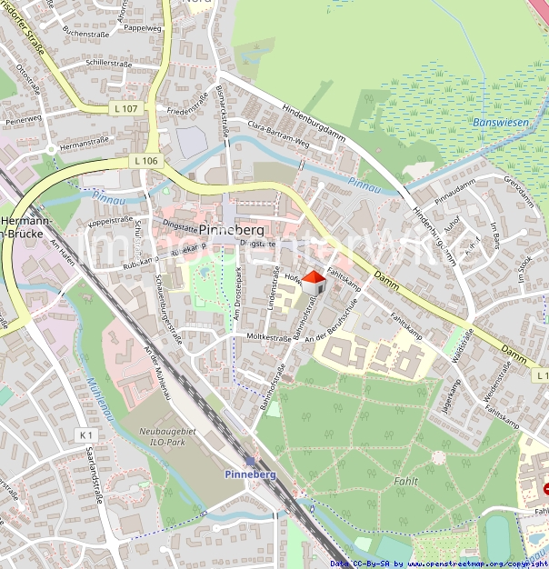 Lageplan in Pinneberg