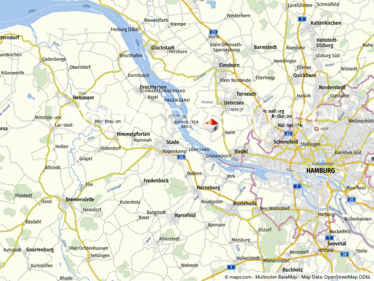 Lage in der Region