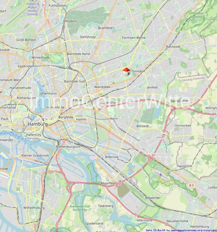 Lage in Hamburg