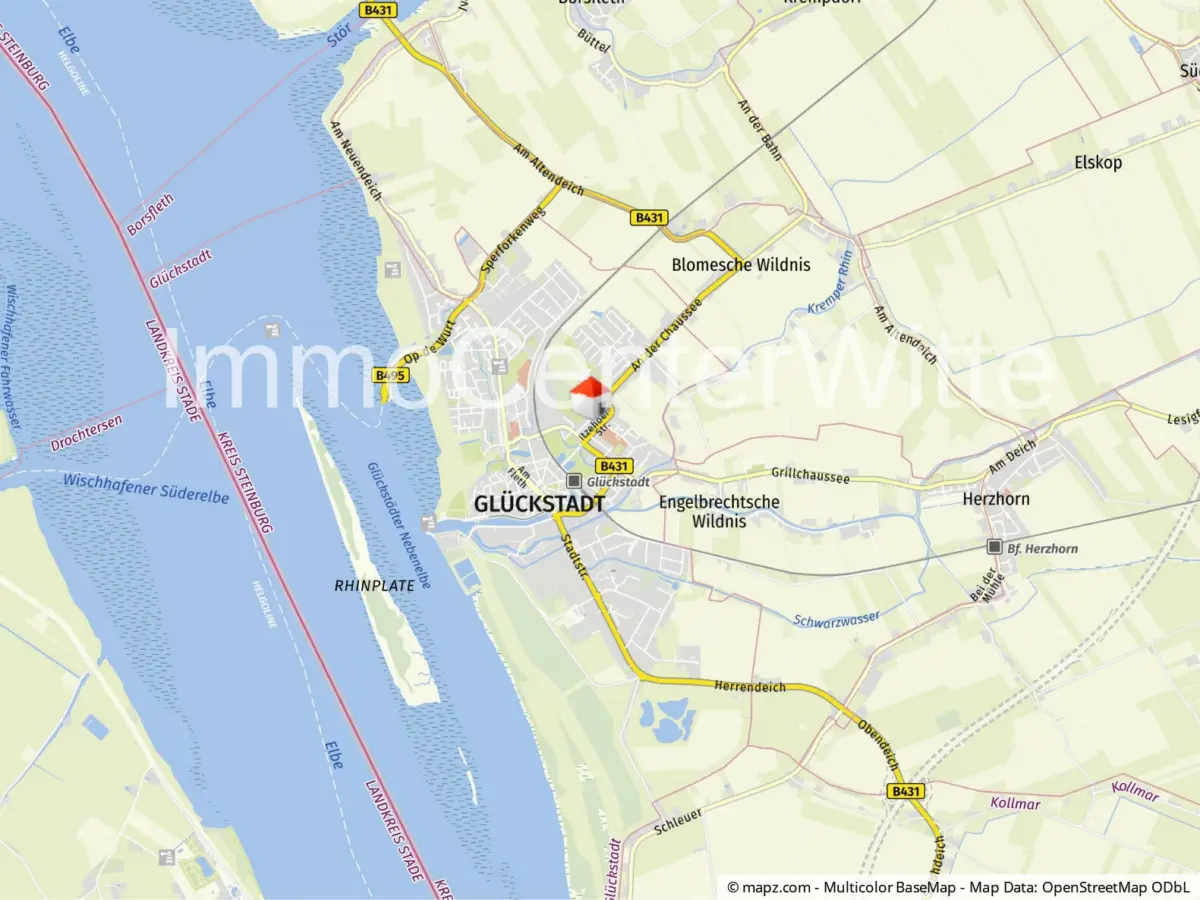 Lage in Glückstadt