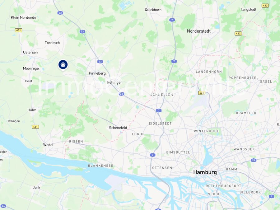 Lage in der Region Hamburg